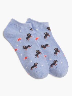 J.Crew Factory Rainy Day DOG socks ankle socks NEW NWT